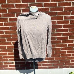 100% cotton oatmeal colored crew neck sweater
